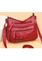 Kırmızı Yogodlns Vintage Pu Deri Lüks Çantalar Ve Çantalar Yüksek Kaliteli Kadın Çanta Tasarımı Çok Cep Bayan Crossbody Omuz Çantaları