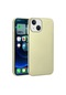 Tecno - İphone Uyumlu İphone 15 - Kılıf Mat Renkli Esnek Premier Silikon Kapak - Gold