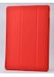 Kilifone - İpad Uyumlu İpad 6 Air 2 - Kılıf Smart Cover Stand Olabilen 1-1 Uyumlu Tablet Kılıfı - Kırmızı