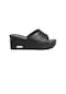 Pierre Cardin Pc-3506 Kadın Dolgu Topuk Terlik Siyah-siyah