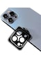 iPhone Uyumlu 12 Pro Lens Koruma Taşlı Parlak Renkli Kamera Koruyucu Cl-08 Takma Aparatıyla Koruma - Siyah