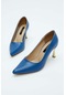 Tamer Tanca Kadın Vegan Saks Mavi Stiletto Ayakkabı 911 225 Bn Ayk Y22 Sax Mavı