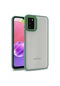 Noktaks - Samsung Galaxy A03s Uyumlu - Kılıf Arkası Şeffaf Kamera Çevresi Parlak Zıt Renkli Flora Kapak - Yeşil