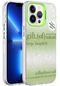 iPhone Uyumlu 13 Pro Kılıf Mermer Desenli Lopard Marbello Kapak - Yeşil