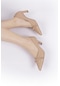 Dgn 1701-22y Kadın Sivri Burun Üstten Atmalı Sılver Taşlı Topuklu Ayakkabı 1701-1974-R0152