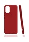 Tecno - Vivo V21 - Kılıf Mat Soft Esnek Biye Silikon - Kırmızı