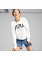 Puma Squad Tr Kadın Beyaz Yuvarlak Yaka Sweatshirt Beyaz