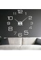 Gümüş Sıcak Benzersiz Akrilik Saat Yaratıcı Büyük 3d Dıy Duvar Saati Modern Duvar Sanatı Ev Dekorasyonu 37ınch