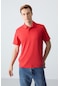 Tommy Life Kırmızı Basic Göğüs Logolu Standart Kalıp Triko Polo Yaka Erkek T-shirt - 87768 Kirmizi