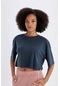 DeFactoFit Crop Bisiklet Yaka Sporcu Modal Kısa Kollu Tişört D2978AX24HSAR224