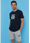 Jack & Jones Jorpalısadesphoto Tee Ss Lacivert Erkek Kısa Kol T-Shirt 000000000101112157