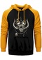 Motörhead Logo Sarı Renk Reglan Kol Kapşonlu Sweatshirt Sarı