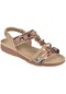 Pullman Taşlı Comfort Kadın Sandalet Gj-15083 Bej-bej