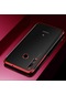 Kilifone - Huawei Uyumlu Y9 Prime 2019 / Y9 2019 - Kılıf Dört Köşesi Renkli Arkası Şefaf Lazer Silikon Kapak - Kırmızı