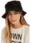 Kadın Siyah Bucket Şapka-15078 - Std