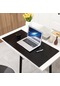 Cbtx Ev Ofis İçin Kaymaz Büyük Masa Pedi Fare Mat Yağ Balmumu Sığır Derisi Deri Oyun Mousepad, 40x30cm - Siyah