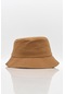 Kadın Teknik Kumaşlı Camel Bucket Şapka - Standart