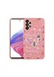 Kilifone - Samsung Uyumlu Galaxy A13 4g - Kılıf Desenli Sert Mumila Silikon Kapak - Pink Flower
