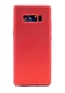 Tecno - Samsung Galaxy Uyumlu Note 8 - Kılıf Mat Renkli Esnek Premier Silikon Kapak - Kırmızı