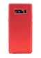 Tecno - Samsung Galaxy Uyumlu Note 8 - Kılıf Mat Renkli Esnek Premier Silikon Kapak - Kırmızı