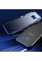 Noktaks - Samsung Galaxy Uyumlu Galaxy S9 - Kılıf Dört Köşesi Renkli Arkası Şefaf Lazer Silikon Kapak - Mavi
