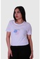 Trender Kındess Baskı Beyaz Kadın T-shirt Beyaz