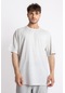 Adam Boxes Oversize O-yaka T-shirt Basuelto - Gri Melanj-grı Melanj