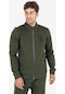 Lescon Haki Erkek Fermuarlı Sweatshirt 23n-1141