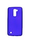 Kilifone - Lg Uyumlu K10 - Kılıf Mat Renkli Esnek Premier Silikon Kapak - Saks Mavi