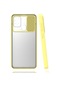 Kilifone - Samsung Uyumlu Galaxy A21s - Kılıf Slayt Sürgülü Arkası Buzlu Lensi Kapak - Sarı