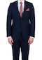 Lacivert Gabardin Mono Yaka Astarlı 4 Drop Comfort Fit Rahat Kesim Takım Elbise 1001195009-lacivert