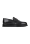 Shoetyle - Siyah Deri Bağcıksız Erkek Günlük Ayakkabı 250-3017-980-deri Siyah