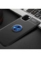 Noktaks - iPhone Uyumlu 11 Pro Max - Kılıf Yüzüklü Auto Focus Ravel Karbon Silikon Kapak - Siyah-mavi