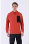 Maraton Sportswear Regular Erkek Kapşonlu Uzun Kol Basic Kiremit Sweatshirt 20634-kiremit