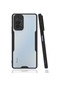 Noktaks - Xiaomi Uyumlu Xiaomi Redmi Note 10 Pro - Kılıf Kenarı Renkli Arkası Şeffaf Parfe Kapak - Siyah