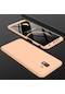 Noktaks - Samsung Galaxy Uyumlu J6 Plus - Kılıf 3 Parçalı Parmak İzi Yapmayan Sert Ays Kapak - Gold