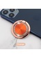 Turuncu Lüks 360 Derece Dönebilen Parmak Yüzük Mıknatıs Metal Akıllı Telefon Standı iPhone Uyumlu Xiaomi Manyetik