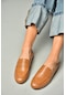 Fox Shoes S944007803 Taba Hakiki Deri Kadın Babet