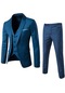 Ikkb Erkek Business Casual Takım Elbise 3 Parça - Lacivert