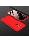 Kilifone - Huawei Uyumlu Mate 20 Lite - Kılıf 3 Parçalı Parmak İzi Yapmayan Sert Ays Kapak - Kırmızı