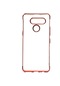 Noktaks - Lg Uyumlu Lg K50s - Kılıf Dört Köşesi Renkli Arkası Şefaf Lazer Silikon Kapak - Kırmızı