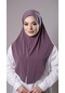 Violet Pratik Hazır Geçmeli Tesettür Eşarp Sandy Kumaş Yırtmaçlı Düz Hijab 2310 21