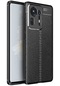 Noktaks - Xiaomi Uyumlu Xiaomi Mi Mix 4 - Kılıf Deri Görünümlü Auto Focus Karbon Niss Silikon Kapak - Siyah