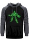 Hulk City Gri Renk Reglan Kol Kapşonlu Sweatshirt