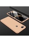 Noktaks - Xiaomi Uyumlu Xiaomi Mi 8 Lite - Kılıf 3 Parçalı Parmak İzi Yapmayan Sert Ays Kapak - Gold