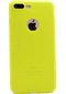 Kilifone - İphone Uyumlu İphone 7 Plus - Kılıf Mat Renkli Esnek Premier Silikon Kapak - Sarı