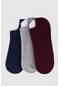 3'lü Düz Kısa Erkek Çorap-23756 - Erkek
