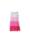 Lovetti Açık Pembe-Fuşya Kız Çocuk Renkli Kat Kat Büzgülü Askılı Elbise 9583W092