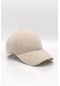 Kadın Bej Yünlü Kışlık Beyzbol Kep Şapka - Standart