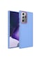 Noktaks - Samsung Galaxy Uyumlu Note 20 Ultra - Kılıf Metal Çerçeve Ve Buton Tasarımlı Silikon Luna Kapak - Lila